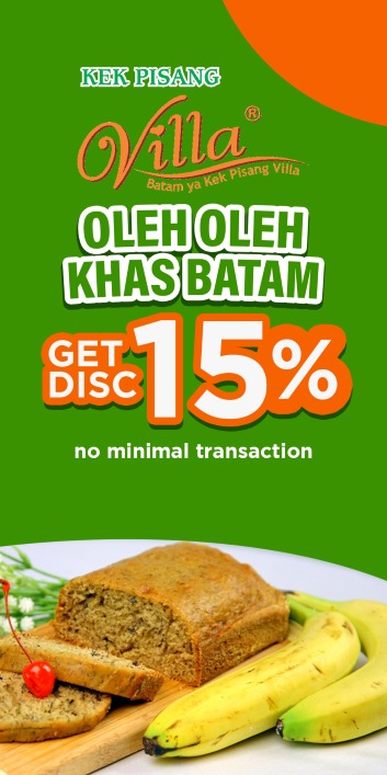 KEK PISANG VILLA BATAM! GET 15% DISCOUNT FOR ORANGESKY.ID MEMBER!